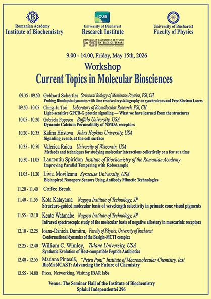 IBAR-ICUB Workshop "Current Topics in Molecular Biosciences"